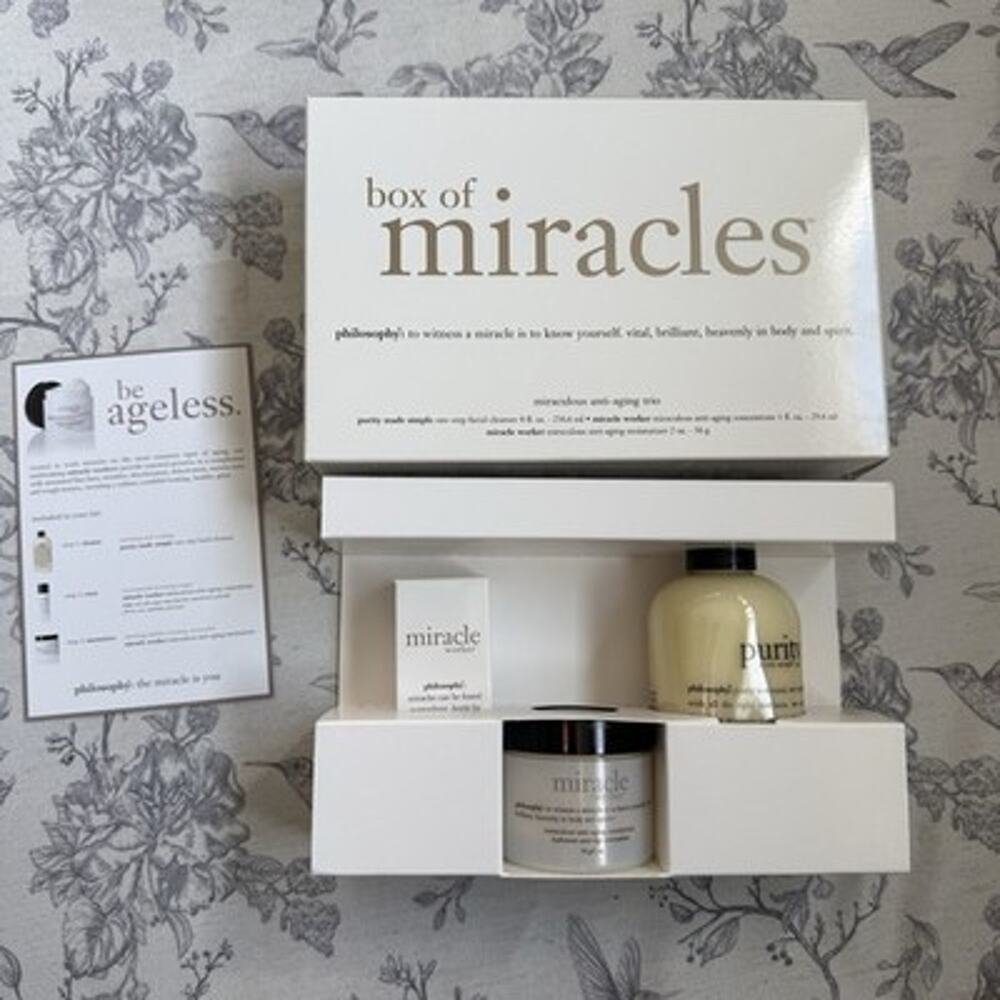 Philosophy Box Of Miracles Miraculous Anti Aging Trio New Lotion Cleanser